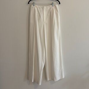 Zara Cream Wide-Leg Trousers